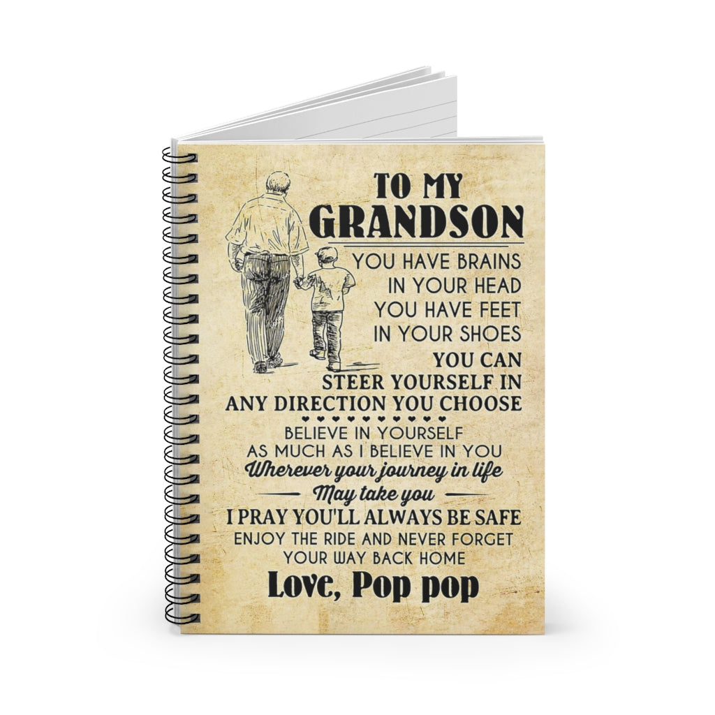 Spiral Notebook TO MY GRANDSON - PRINT POSTER WALL ART HOME DECOR-gigapixel