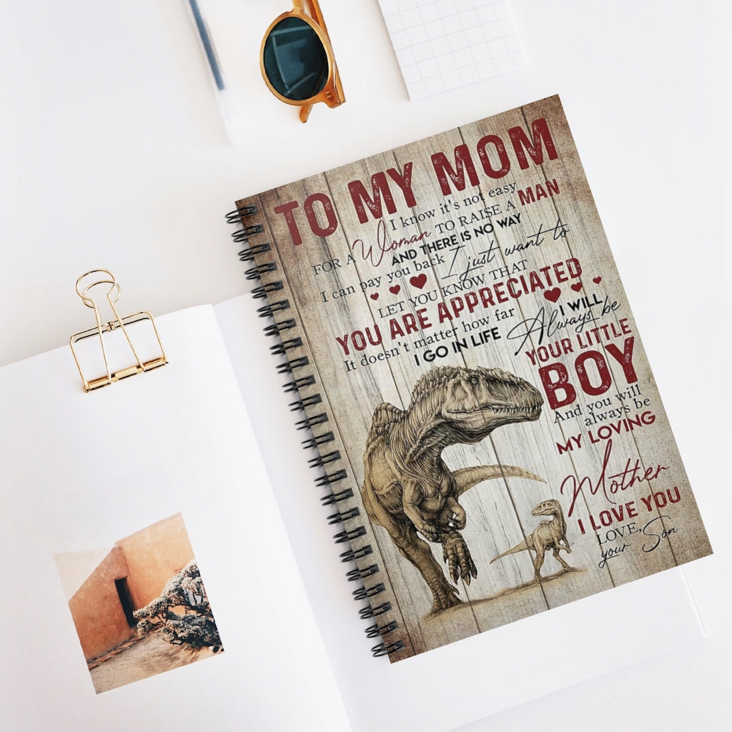 Spiral Notebook TO MY MOM FROM SON DINOSAURS-gigapixel
