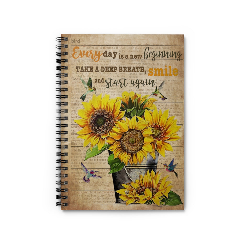 Spiral Notebook - Ruled Line Dictionary Hummingbird New Beginning Inspirational Ideas Premium Gift Family Awesome On Birthday Motivational gift Family