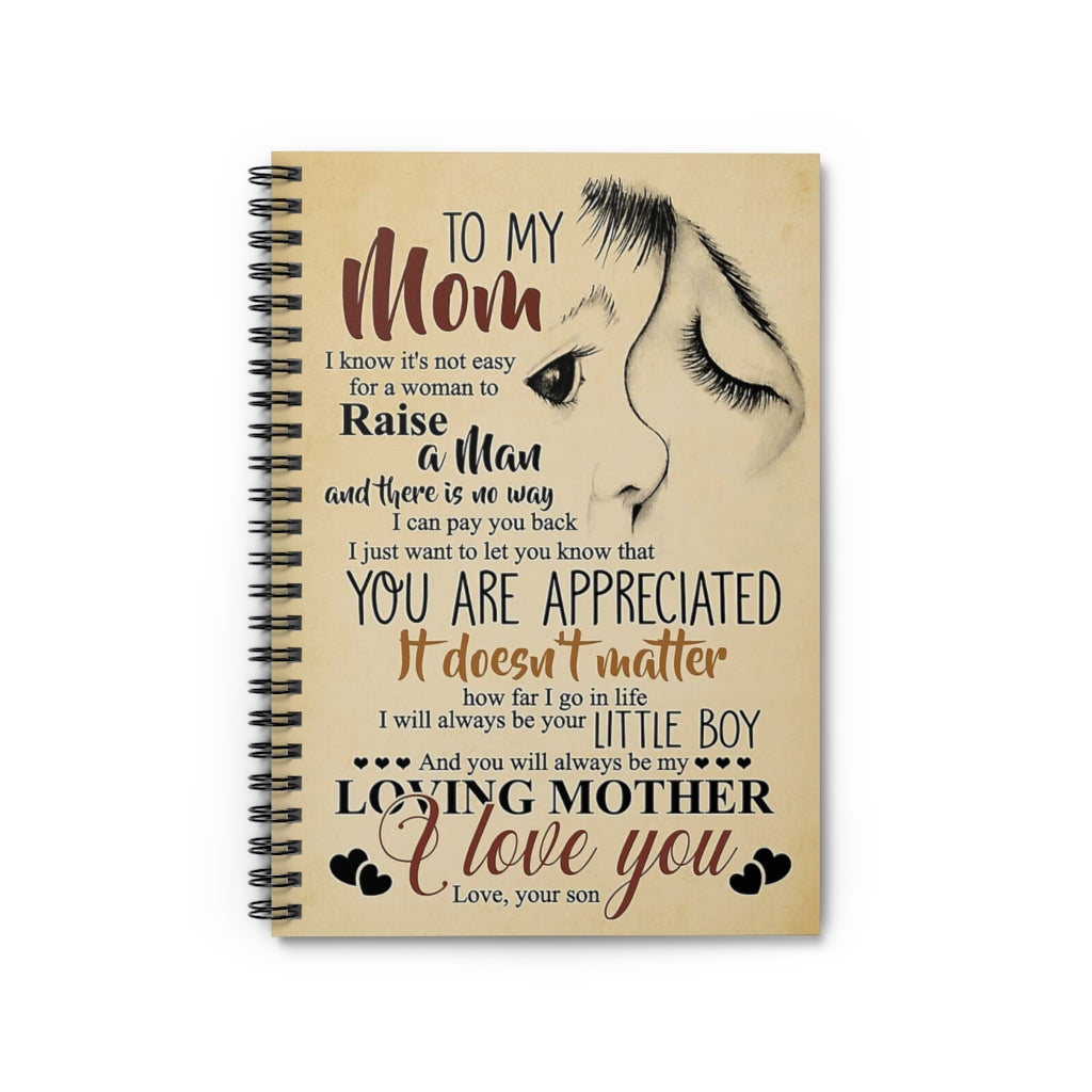 Spiral Notebook TO MY MOM I LOVE YOU FROM SON-gigapixel