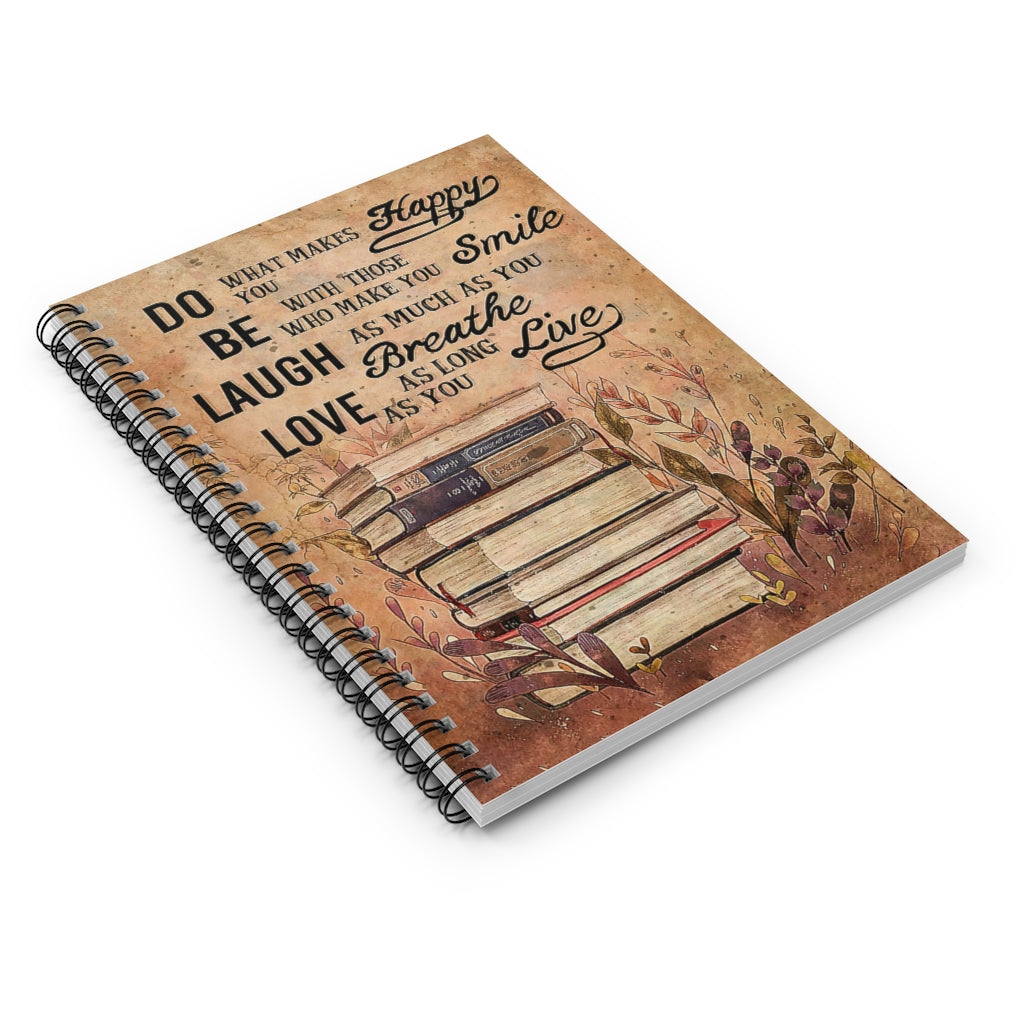 Spiral Notebook BOOK LAUGH LOVE LIVE BEST GIFT FOR READERS-gigapixel