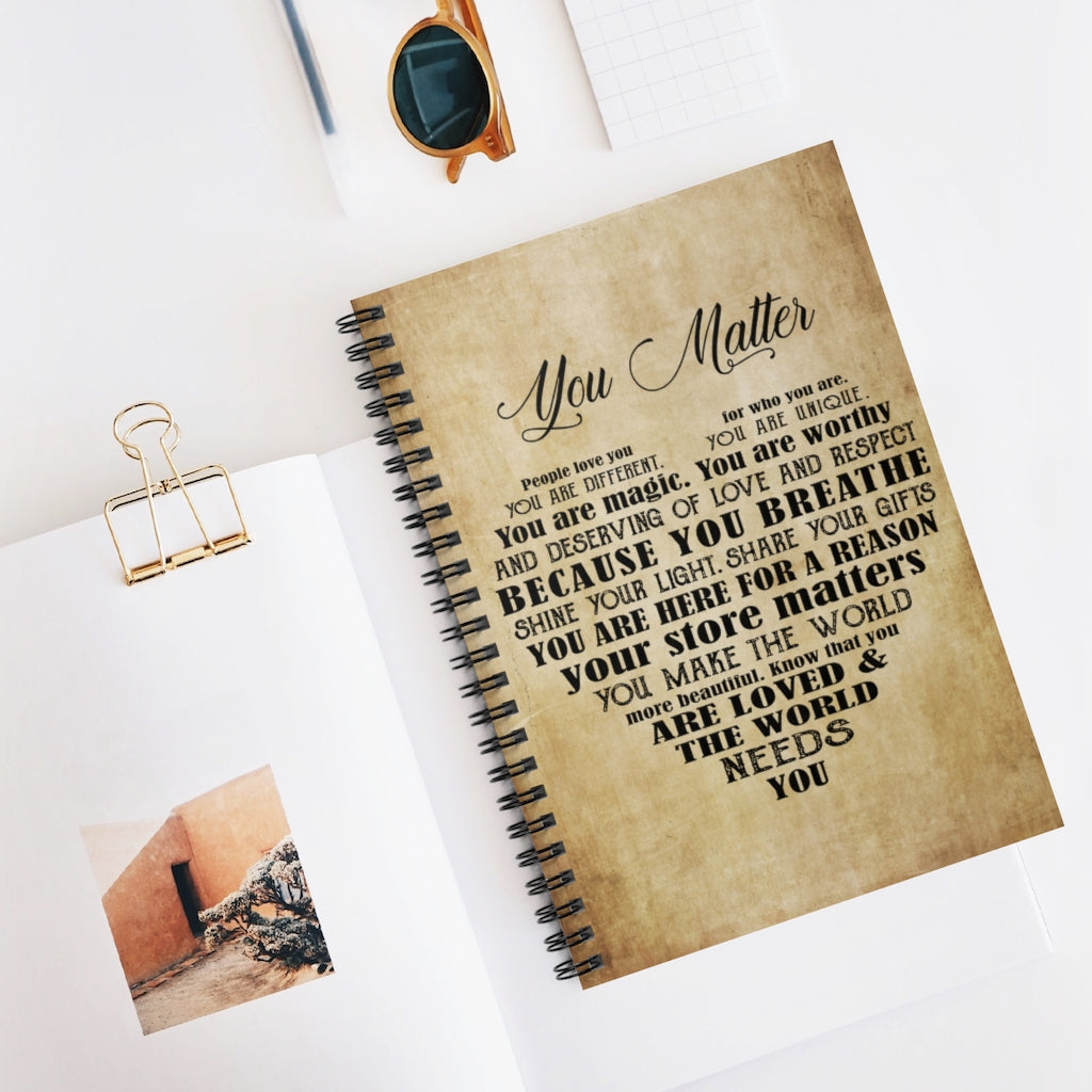 Spiral Notebook MENTAL HEALTH YOU MATTER - PRINT POSTER WALL ART HOME DECOR-gigapixel
