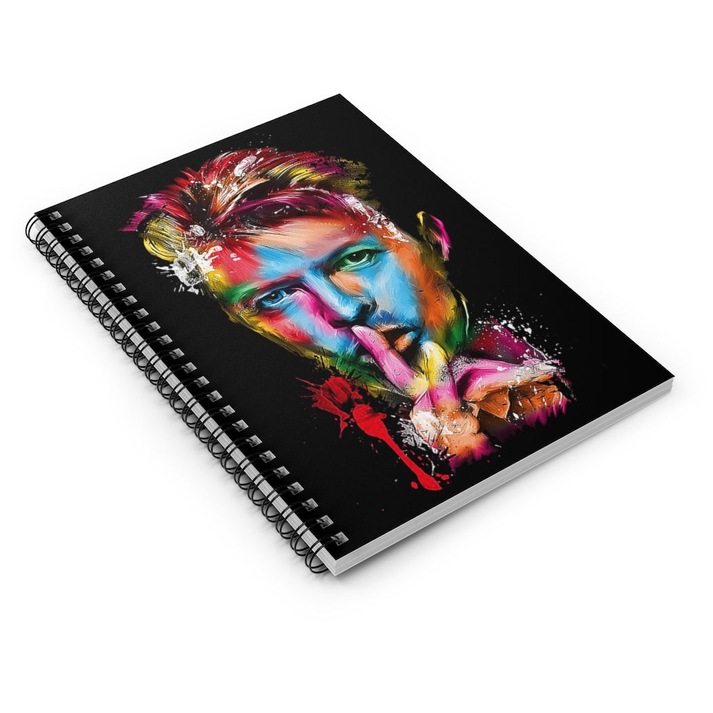 to My Wife Poster Watercolor David Bowie Unframed Print Wall Art, Spiral Notebook - Ruled Line New Parents Gift Ideas Baby Journal