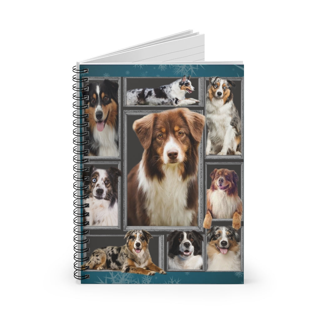 Spiral Notebook Personalized Australian Shepherd Dog Funny Aussie Lover Gifts On Christmas, Birthday