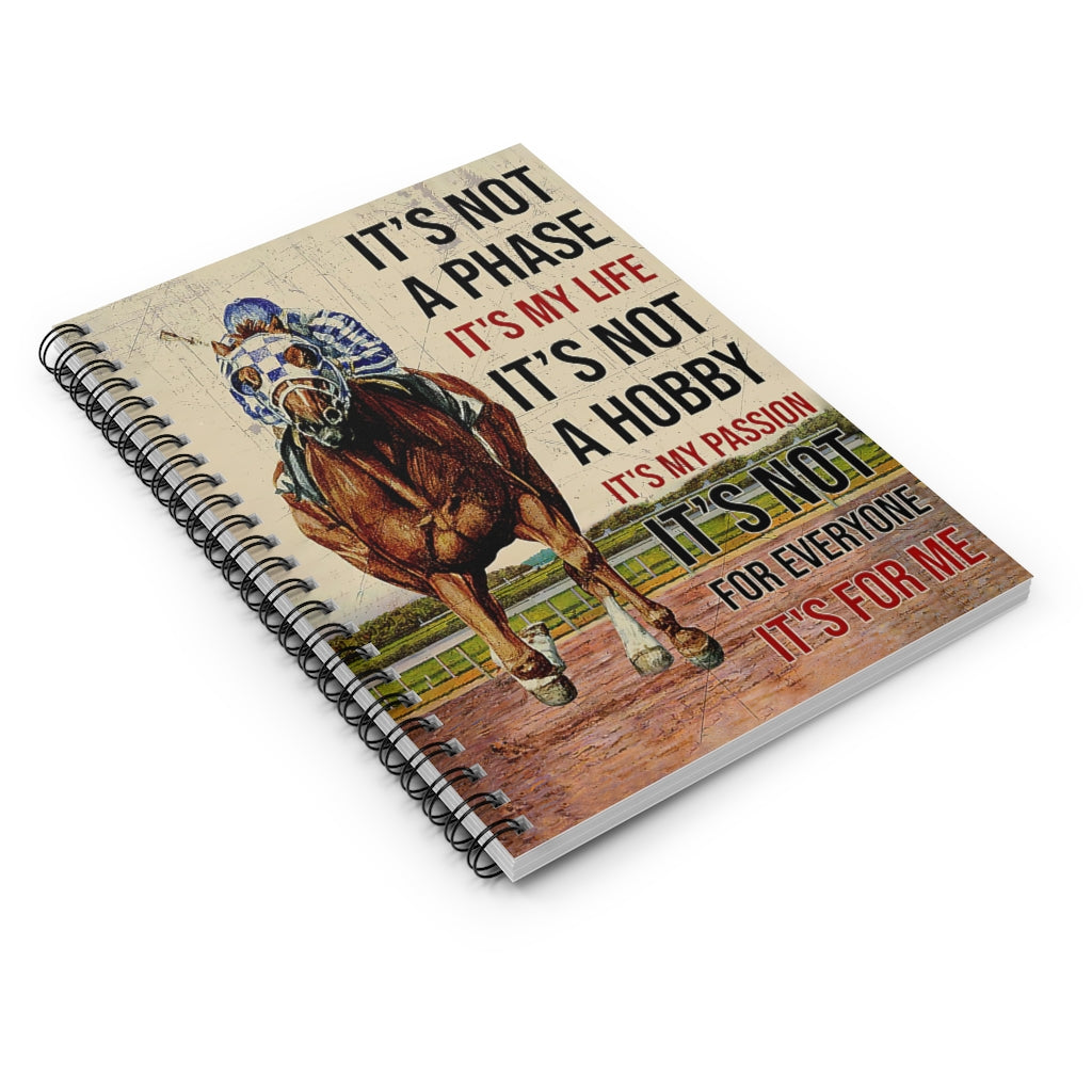 Spiral Notebook HORSE RACING IS MY PASSION PRINT POSTER WALL ART HOME DECOR-gigapixel