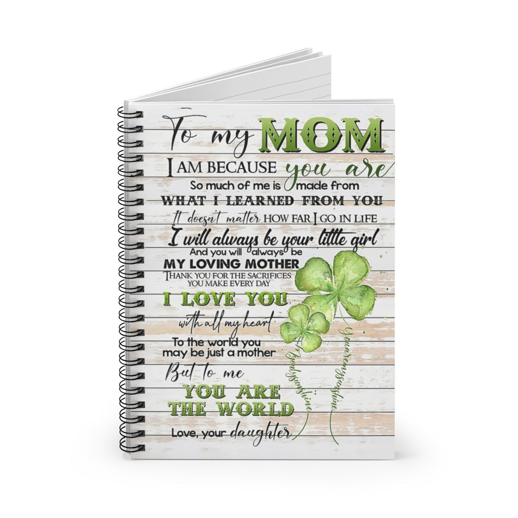 Spiral Notebook TO MY MOM FROM DAUGHTER FOUR-LEAF CLOVER-gigapixel