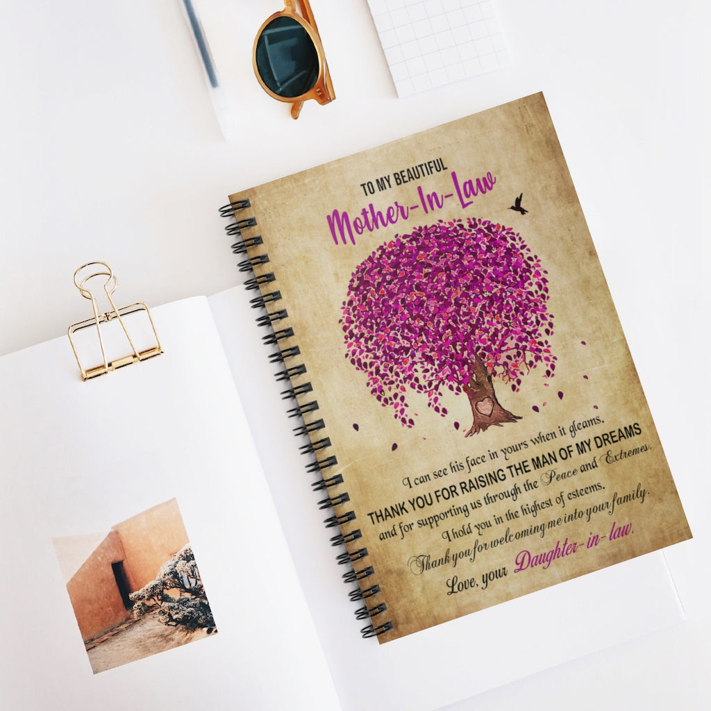 Spiral Notebook TO MY BEAUTIFUL MOTHER-IN-LAW - PRINT POSTER WALL ART HOME DECOR-gigapixel