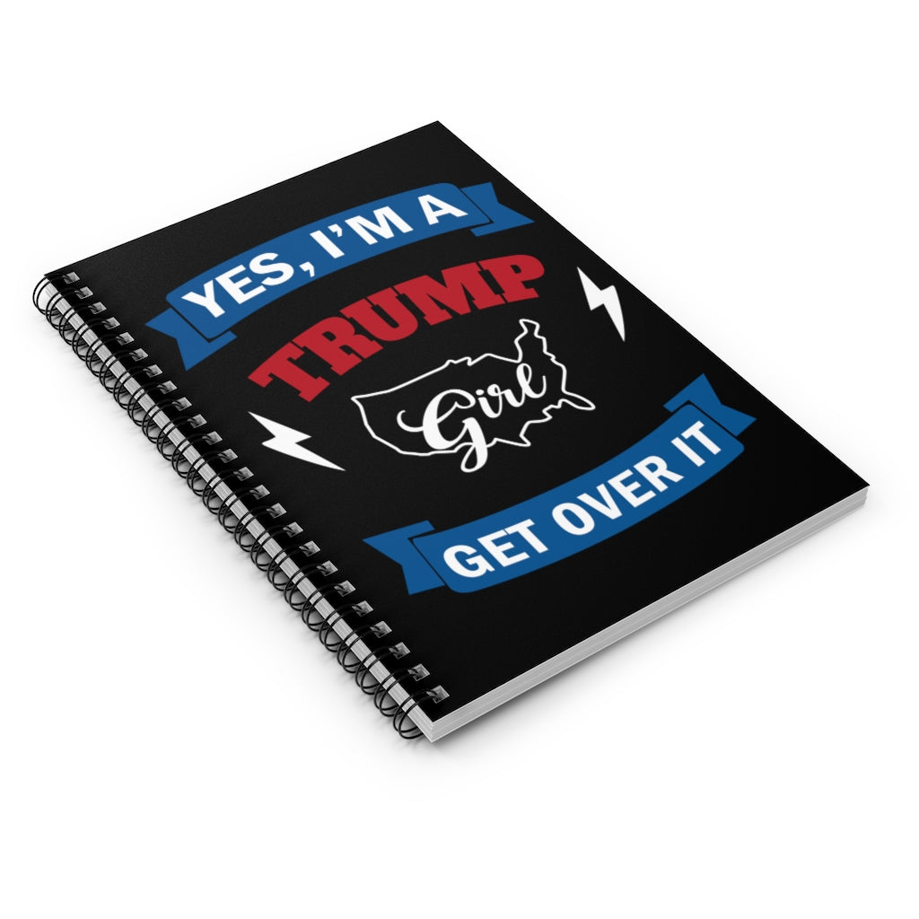 Spiral Notebook To My Son Twill Cap Yes I’m A Trump Girl Get Over It Gift For Man Birthday Ruled Line
