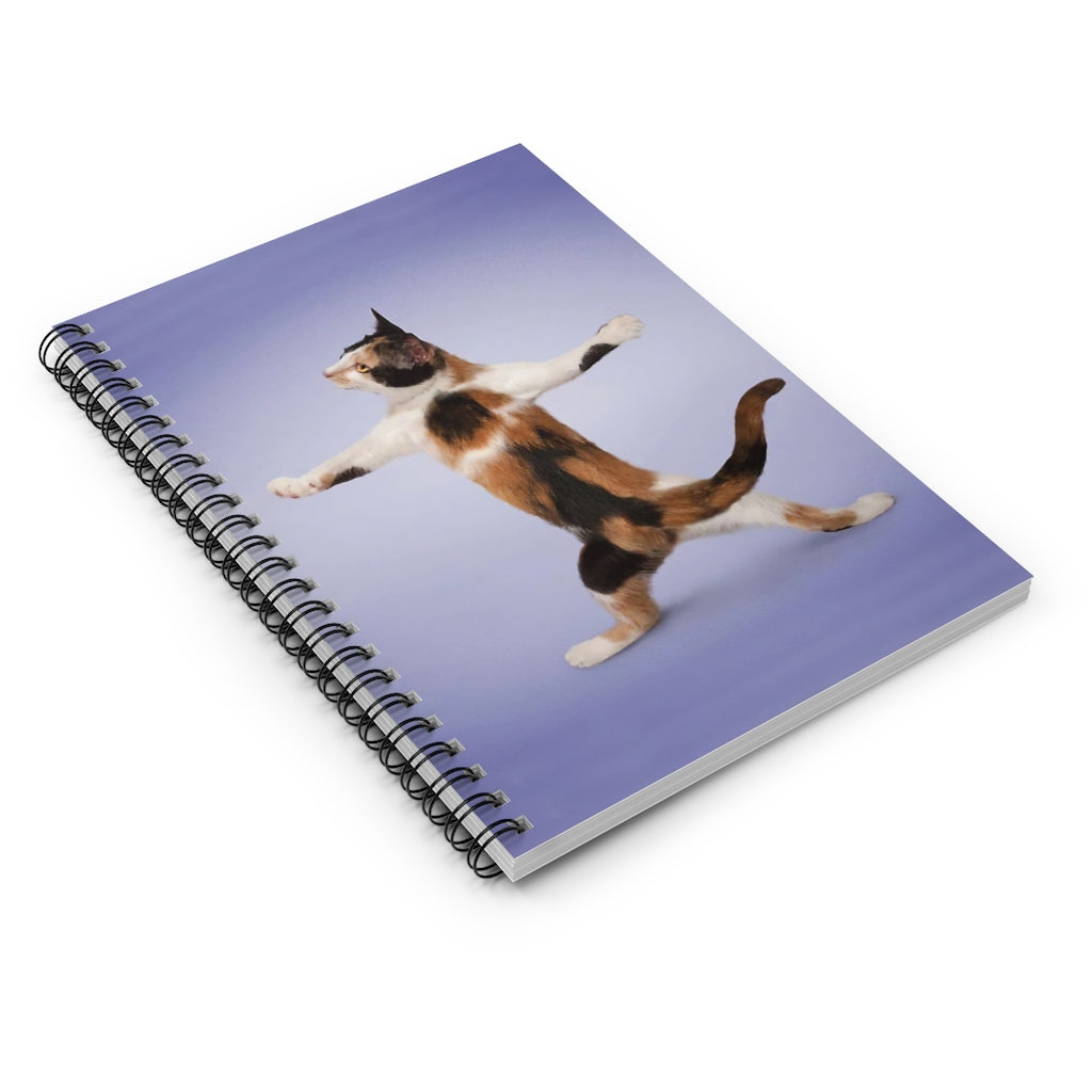 Spiral Notebook Yoga Pose Calico Cat Subject Notebooks Baby Journal Keepsake Spiral Notebook