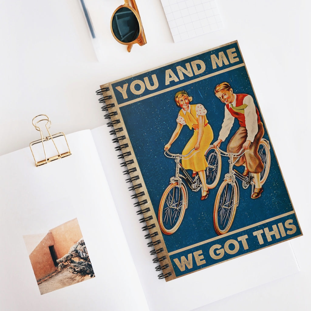 Spiral Notebook You And Me We Got This Cycling Home School Supplies for College Students Subject Notebooks Baby Journal Keepsake Spiral Notebook