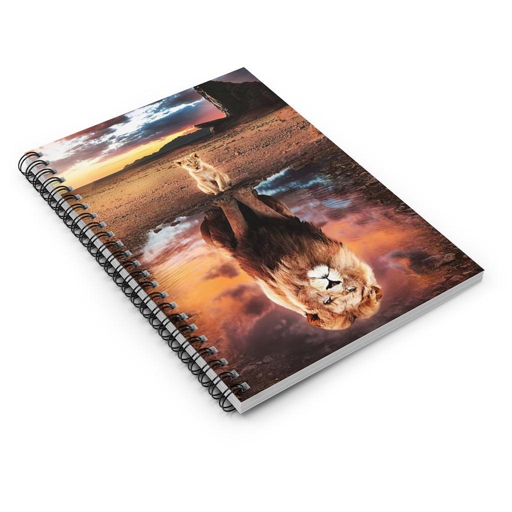 Spiral Notebook SIMBA MUFASA REFLECTION - PRINT POSTER WALL ART HOME DECOR-gigapixel