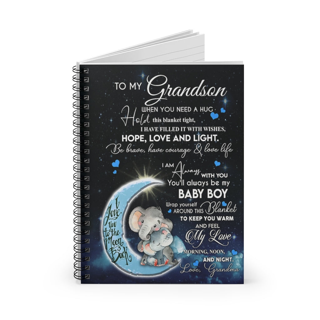 Spiral Notebook TO MY GRANDSON MY BABY BOY FROM GRANDMA-gigapixel
