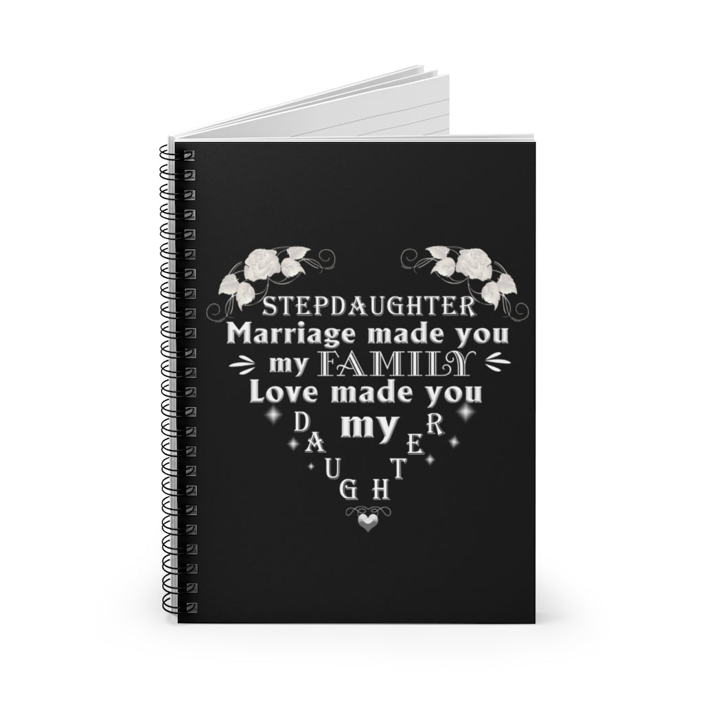 Spiral Notebook The Most Meaningful Gifts Personalized to My Stepdaughter Gifts from Step Mom Dad Love Daughter On Birthday, Christmas Ruled Line