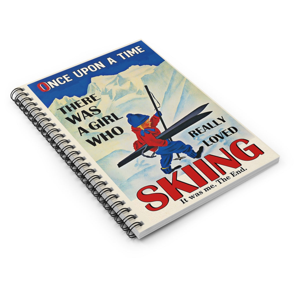 Spiral Notebook Once Upon A Time Skiing Gift Ideas Home School Supplies for College Students Subject Notebooks