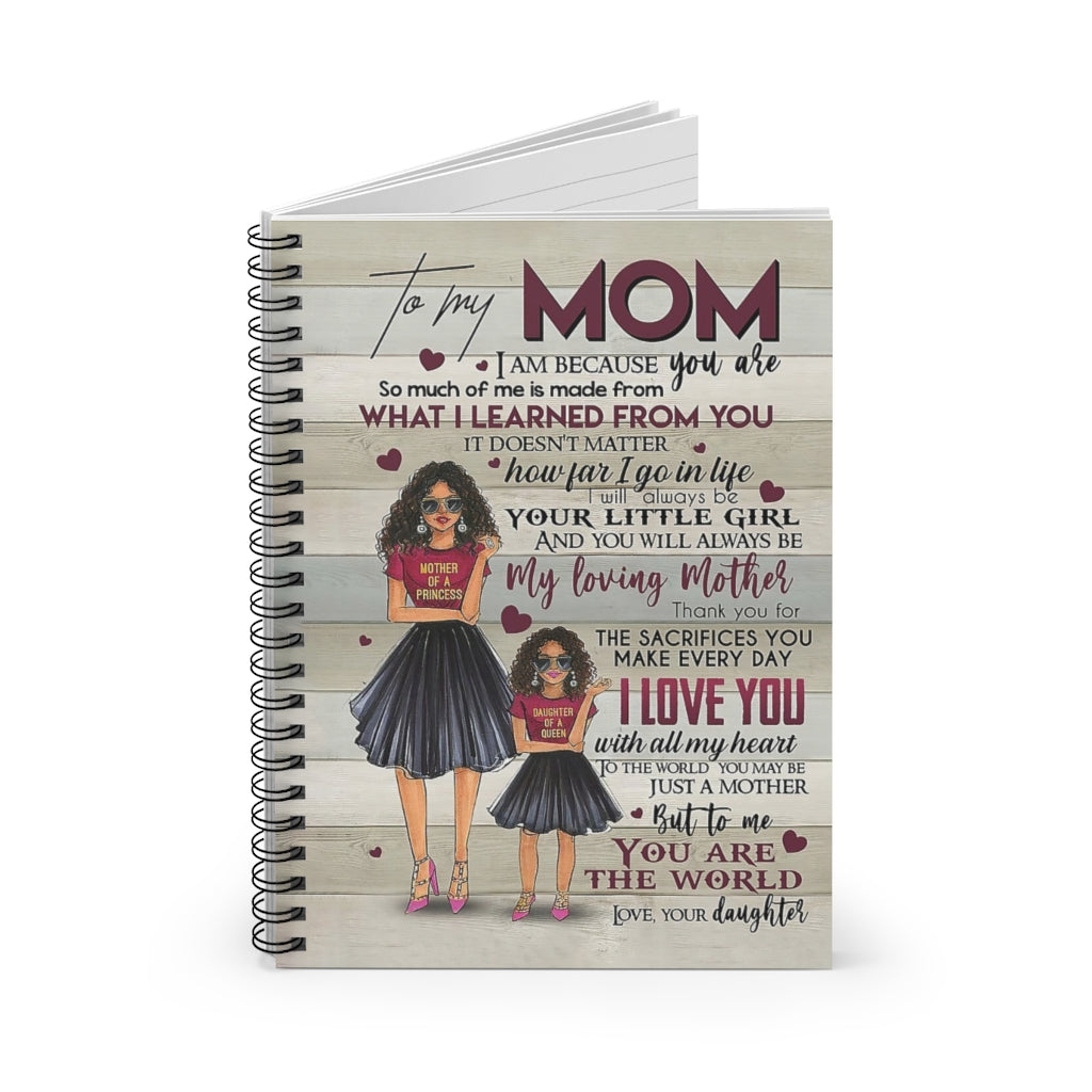Spiral Notebook TO MY MOM DAUGHTER AND MOM PRINT POSTER WALL ART HOME DECOR BEST MOTHER'S DAY GIFT-gigapixel