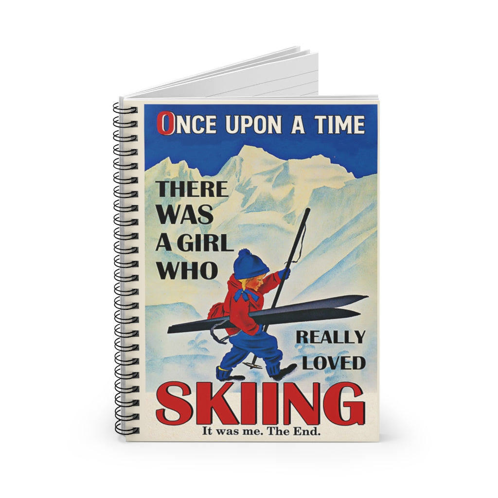 Spiral Notebook Once Upon A Time Skiing Gift Ideas Home School Supplies for College Students Subject Notebooks