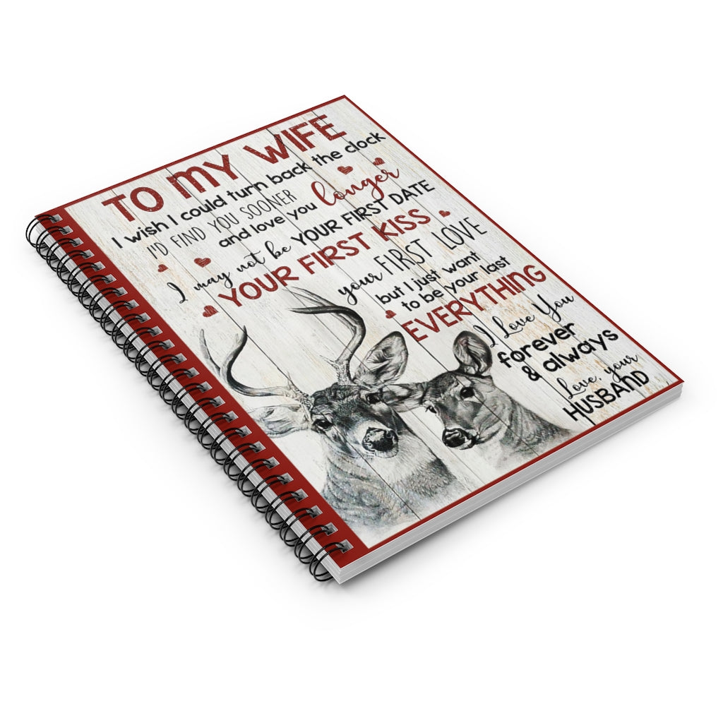 Spiral Notebook TO MY WIFE DEER VERSION- PRINT POSTER WALL ART HOME DECOR-gigapixel