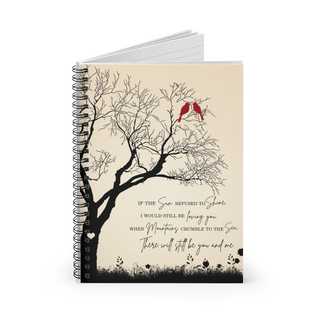Spiral Notebook Customized to My Dad from Son Thank You Led Zeppelin Lyrics Cardinal Birds Gifteland, Gift for Man Kitchen Wall Art Home, Man Woman Girl's Ruled Line