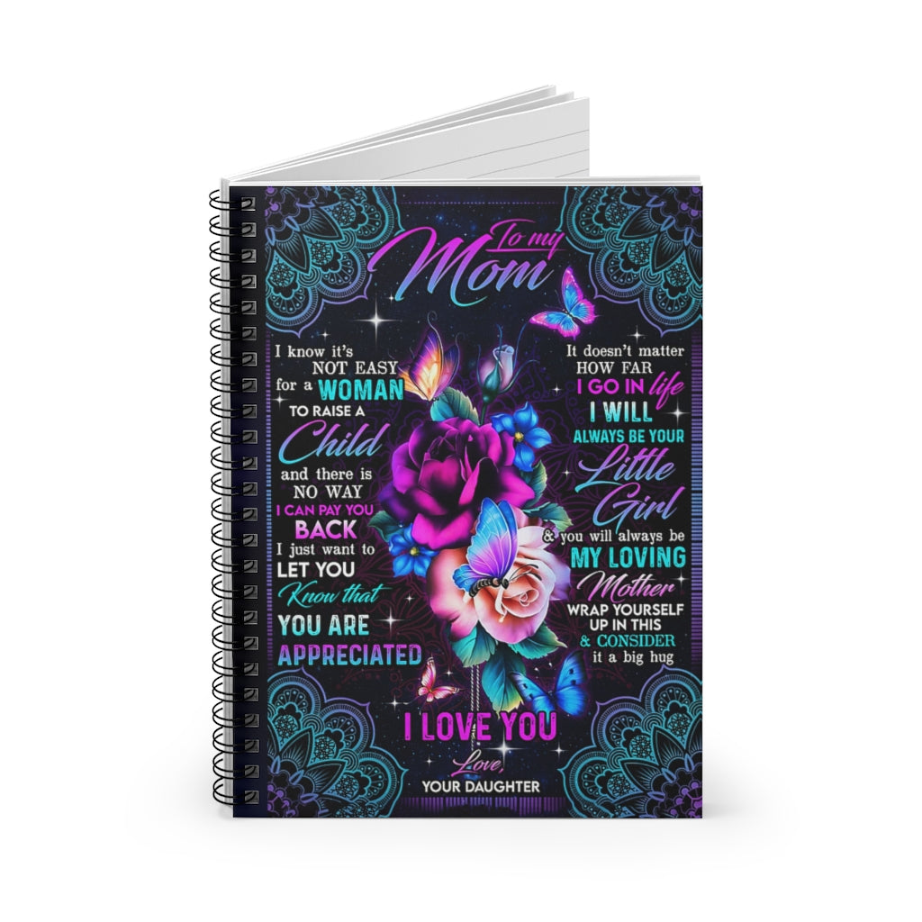 Spiral Notebook TO MY MOM BIG HUG AND LOVE FROM DAUGHTER-gigapixel