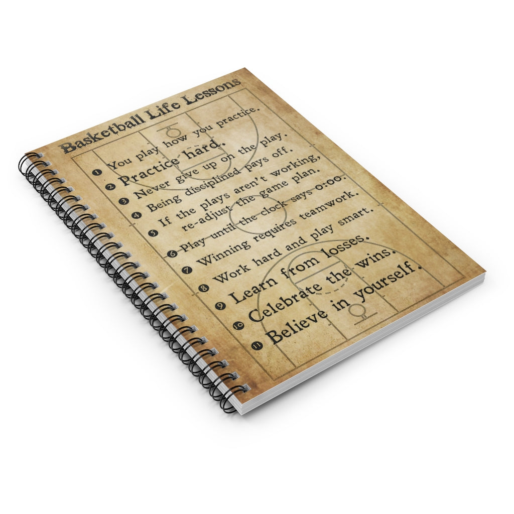 Spiral Notebook BASKETBALL LIFE LESSONS BEST GIFT FOR BASKETBALL LOVERS-gigapixel