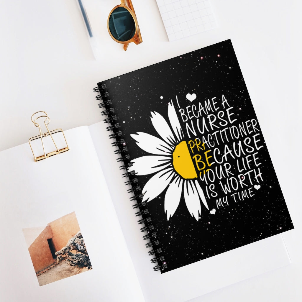 Nurse Practitioner - I Became Vintage Meaning Keywords Birthday Gifts Spiral Notebook - Ruled Line Gift Ideas Baby Journal Keepsake Spiral Notebook