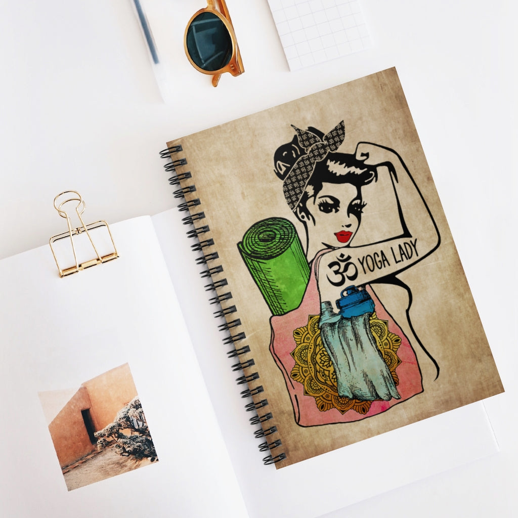 Spiral Notebook Unbreakable Yoga Lady Motivational gift Family Basics Wide Ruled Classic Ruled Notebook/Journal