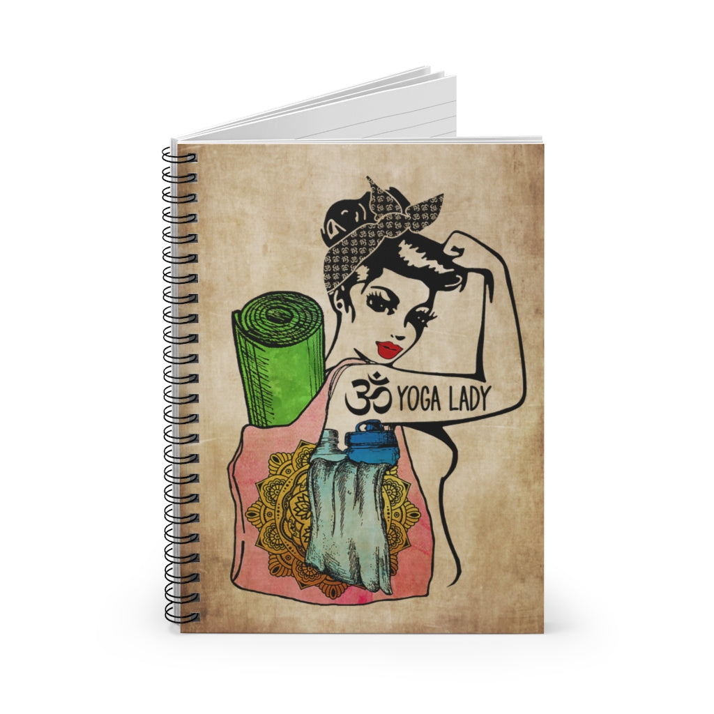 Spiral Notebook Unbreakable Yoga Lady Motivational gift Family Basics Wide Ruled Classic Ruled Notebook/Journal