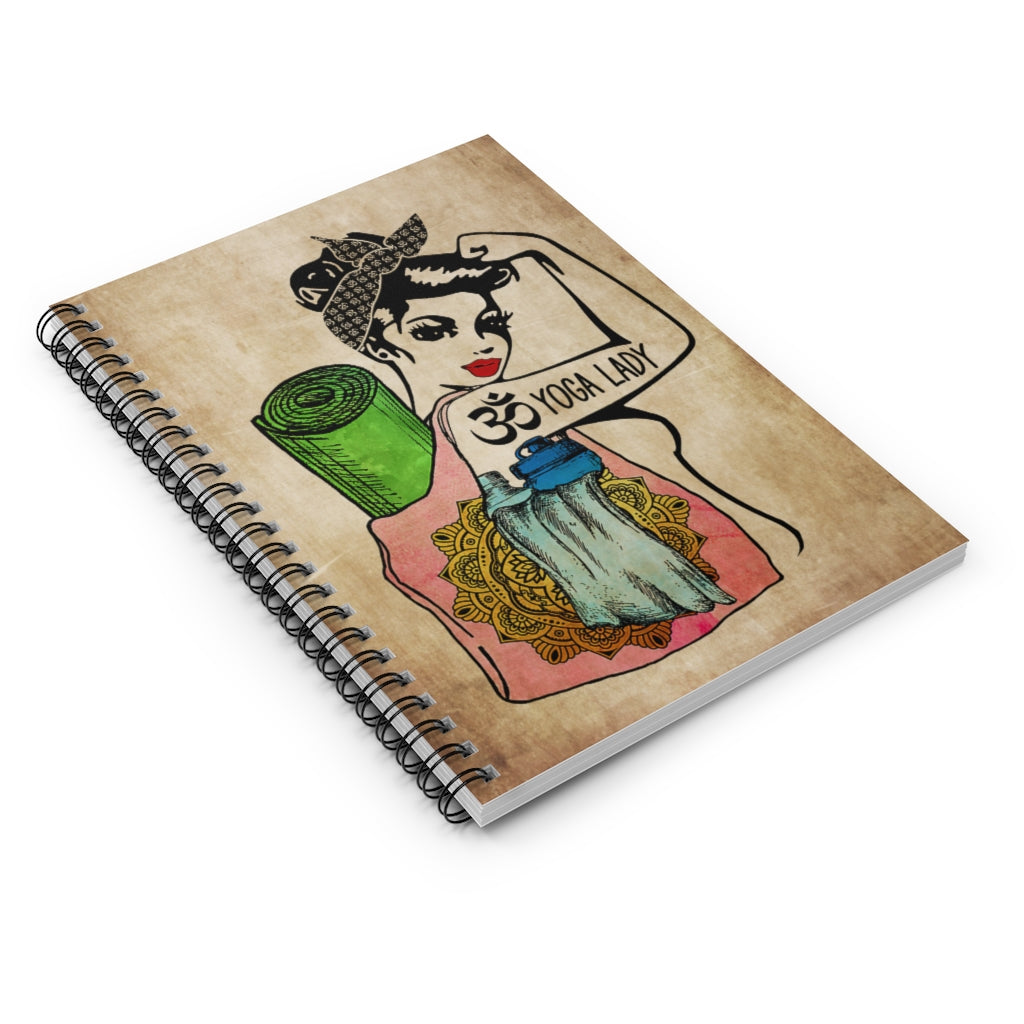Spiral Notebook Unbreakable Yoga Lady Motivational gift Family Basics Wide Ruled Classic Ruled Notebook/Journal
