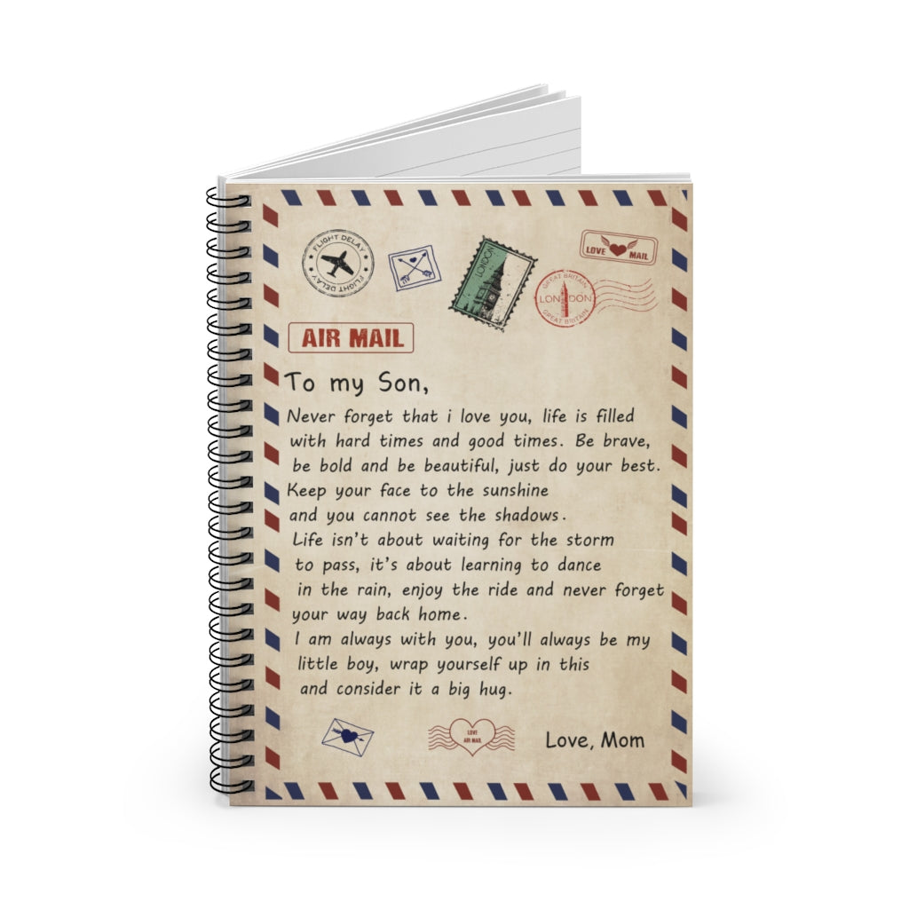 Spiral Notebook To My Son (Mom) Premium Throw Blankets SO-Ft Polyester Mens Women Novelty