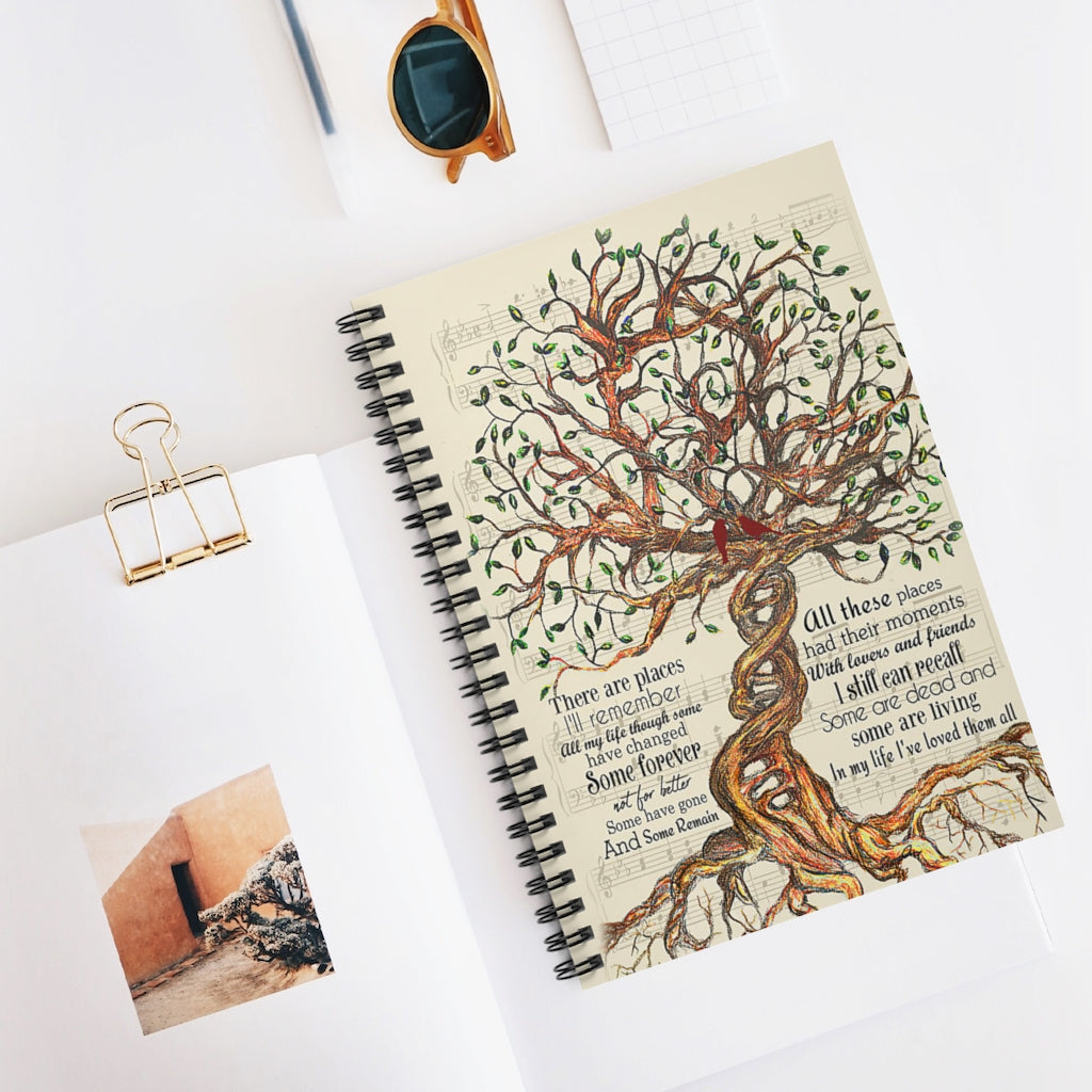 Spiral Notebook In My Life – All my life though some have changed, Some forever, not for better Family Friend Gift Unisex Awesome Happy Birthday Gift Friendly Notebook