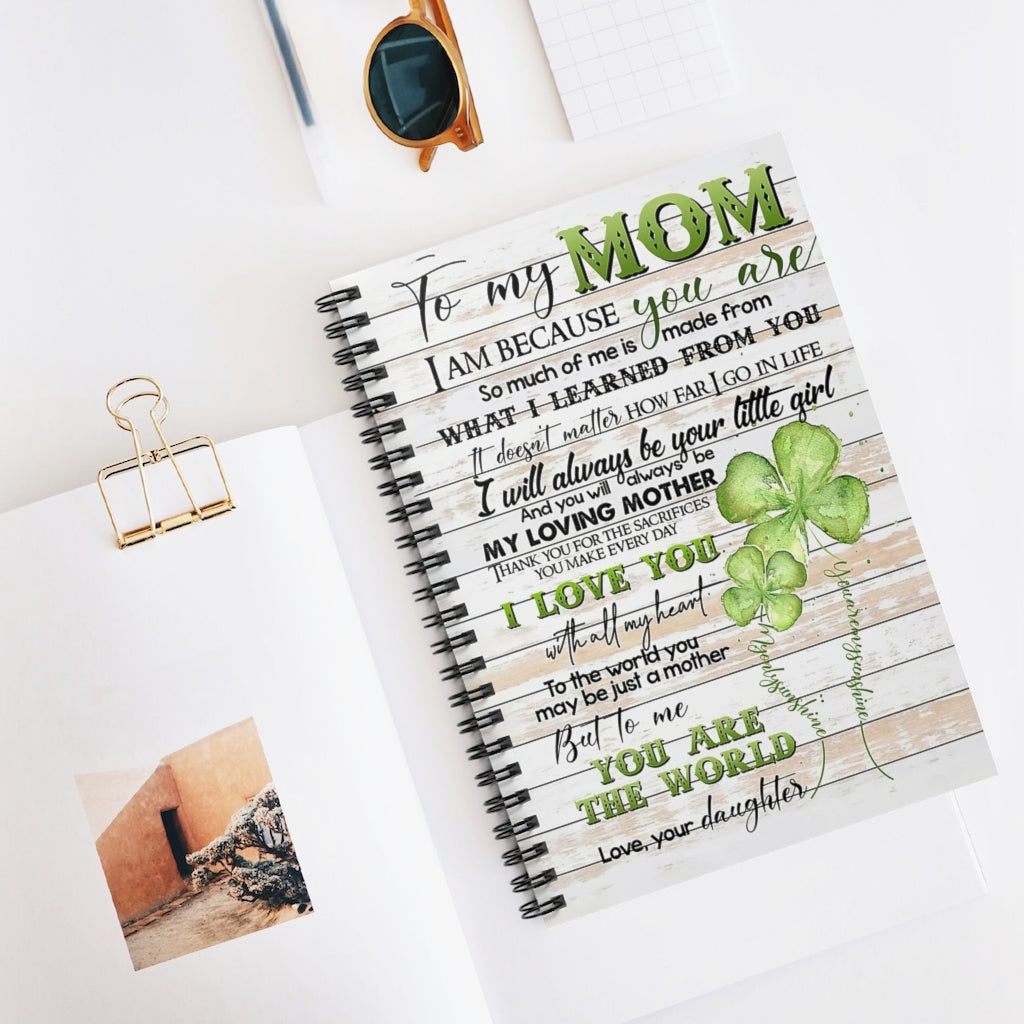 Spiral Notebook TO MY MOM FROM DAUGHTER FOUR-LEAF CLOVER-gigapixel