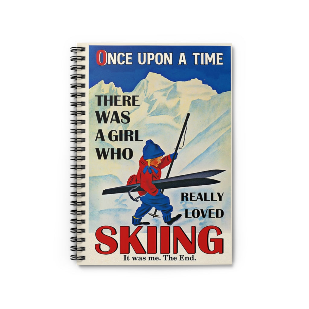 Spiral Notebook Once Upon A Time Skiing Gift Ideas Home School Supplies for College Students Subject Notebooks