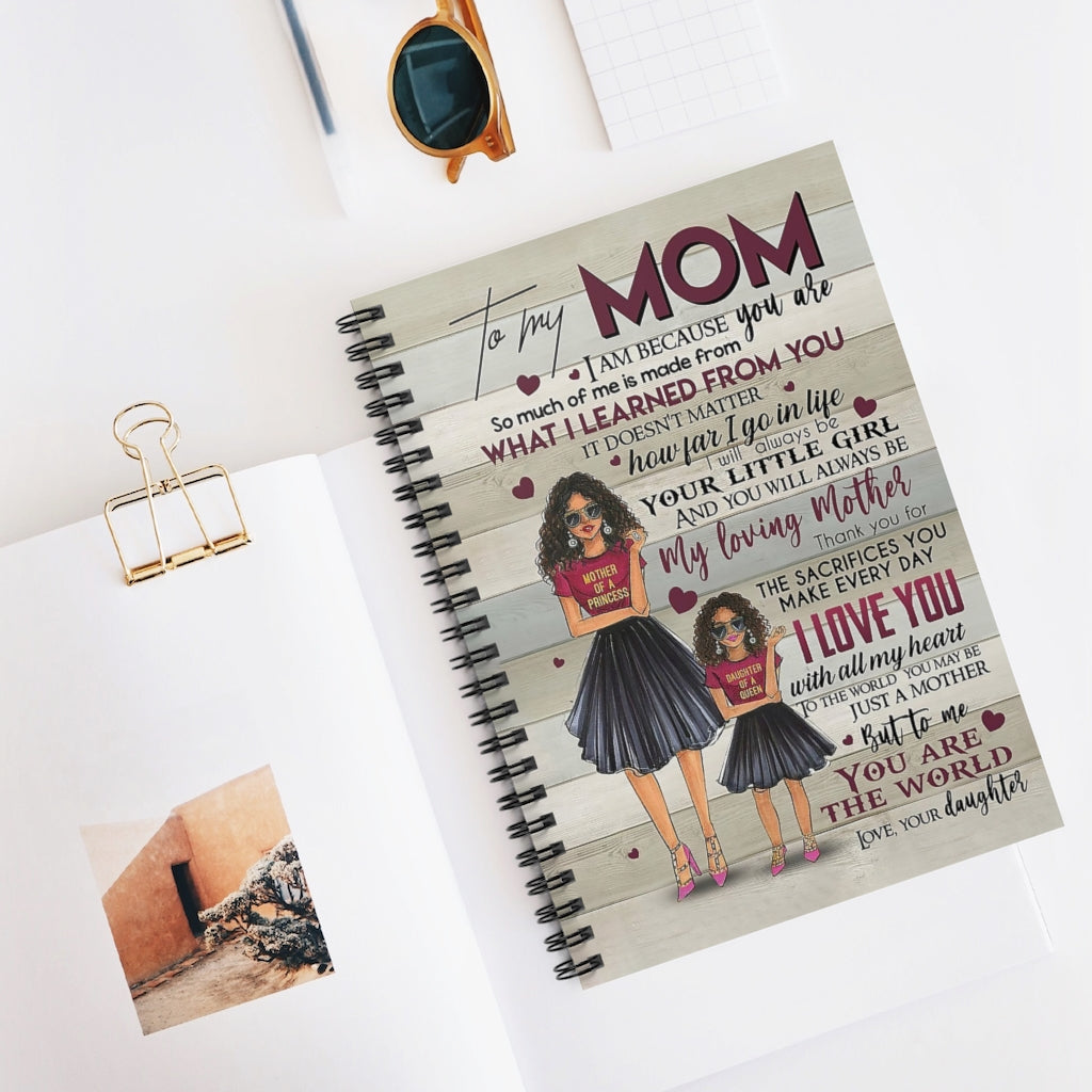 Spiral Notebook TO MY MOM DAUGHTER AND MOM PRINT POSTER WALL ART HOME DECOR BEST MOTHER'S DAY GIFT-gigapixel