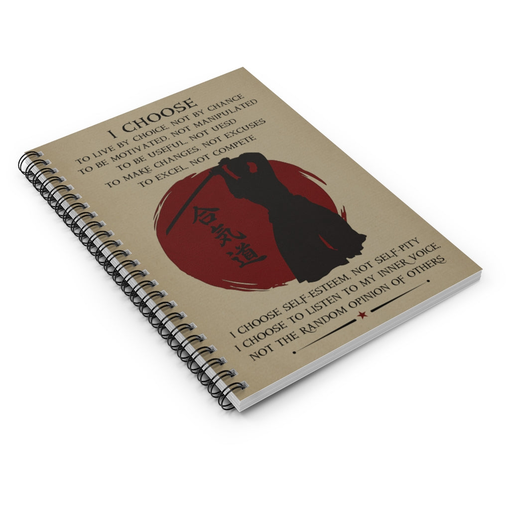 Customized I Choose - English - Aikido Family Friend, Awesome Birthday Perfect Happy Birthday Gift Spiral Notebook - Ruled Line