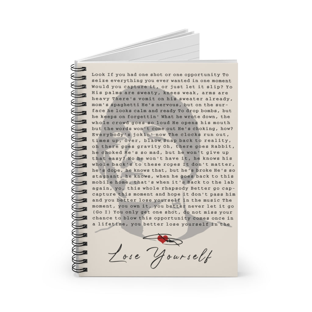 Spiral Notebook To My Mom Mini Eminem Lose Yourself Framed Man's Bedroom, Kitchen and Dining Room, Living Room Decor, Gift for Woman Ruled Line