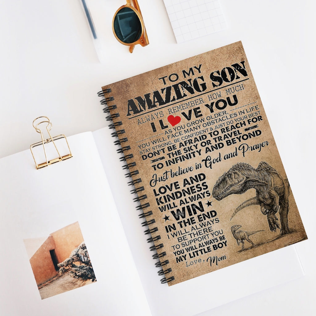 Spiral Notebook - Ruled Line Positive Notebook Family Friend Gift Unisex School Smart Spiral Subject College Ruled Notebook