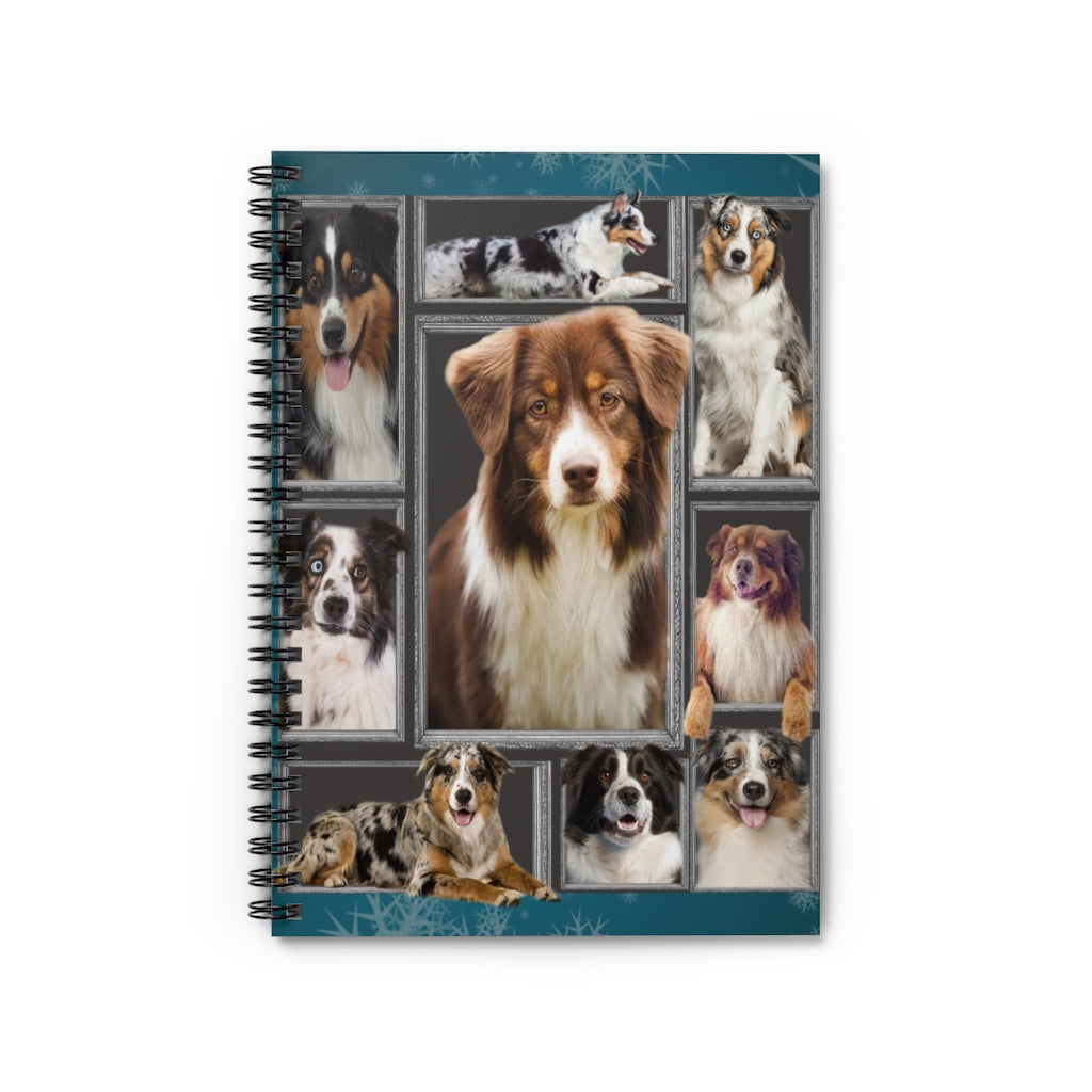 Spiral Notebook Personalized Australian Shepherd Dog Funny Aussie Lover Gifts On Christmas, Birthday