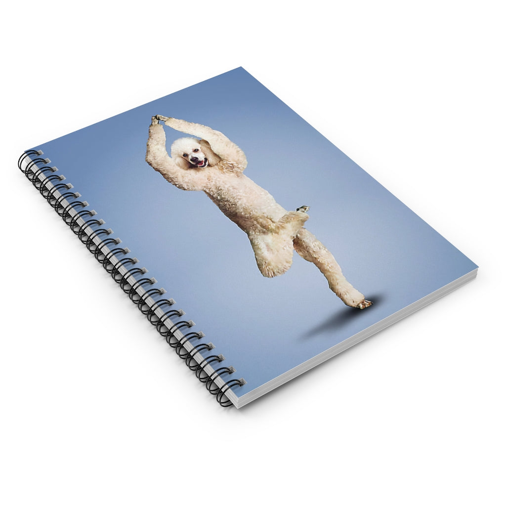 Spiral Notebook - Ruled Line Yoga Pose Poodle Cover Spiral Organization Book Inspirational Ideas
