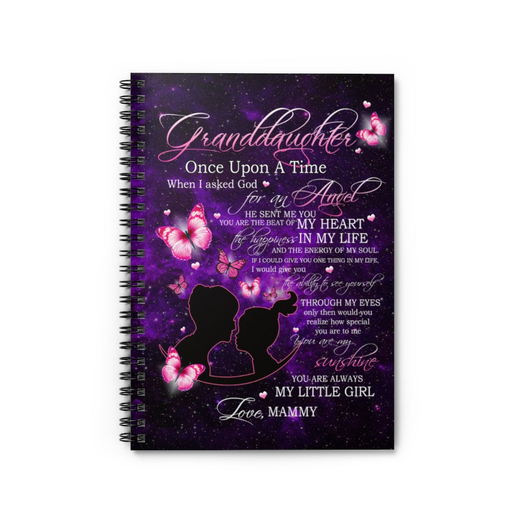 Spiral Notebook Personalized to My Granddaughter Love from Grandma Gifts for Granddaughter Gift Ideas for Loved Ones Ruled Line