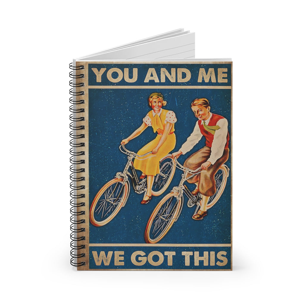 Spiral Notebook You And Me We Got This Cycling Home School Supplies for College Students Subject Notebooks Baby Journal Keepsake Spiral Notebook