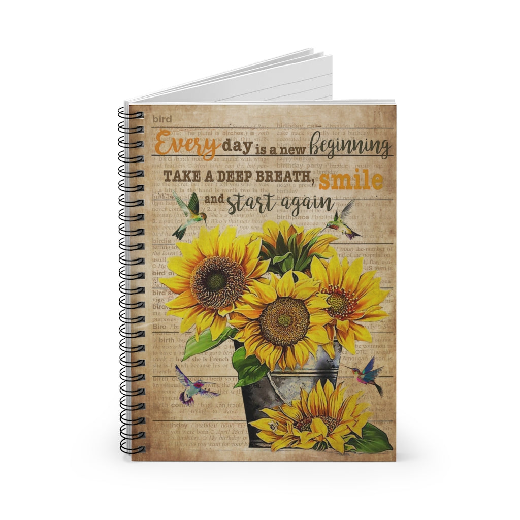 Spiral Notebook - Ruled Line Dictionary Hummingbird New Beginning Inspirational Ideas Premium Gift Family Awesome On Birthday Motivational gift Family