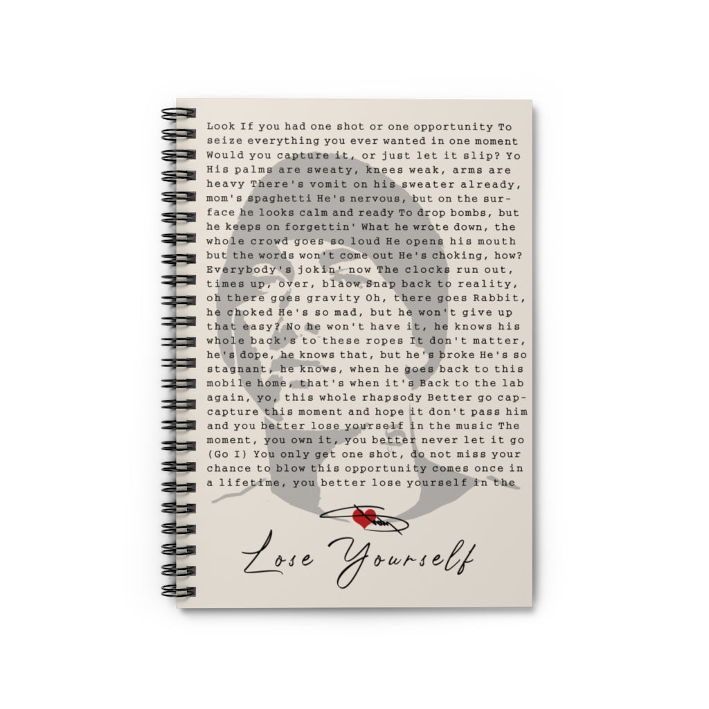 Spiral Notebook To My Mom Mini Eminem Lose Yourself Framed Man's Bedroom, Kitchen and Dining Room, Living Room Decor, Gift for Woman Ruled Line
