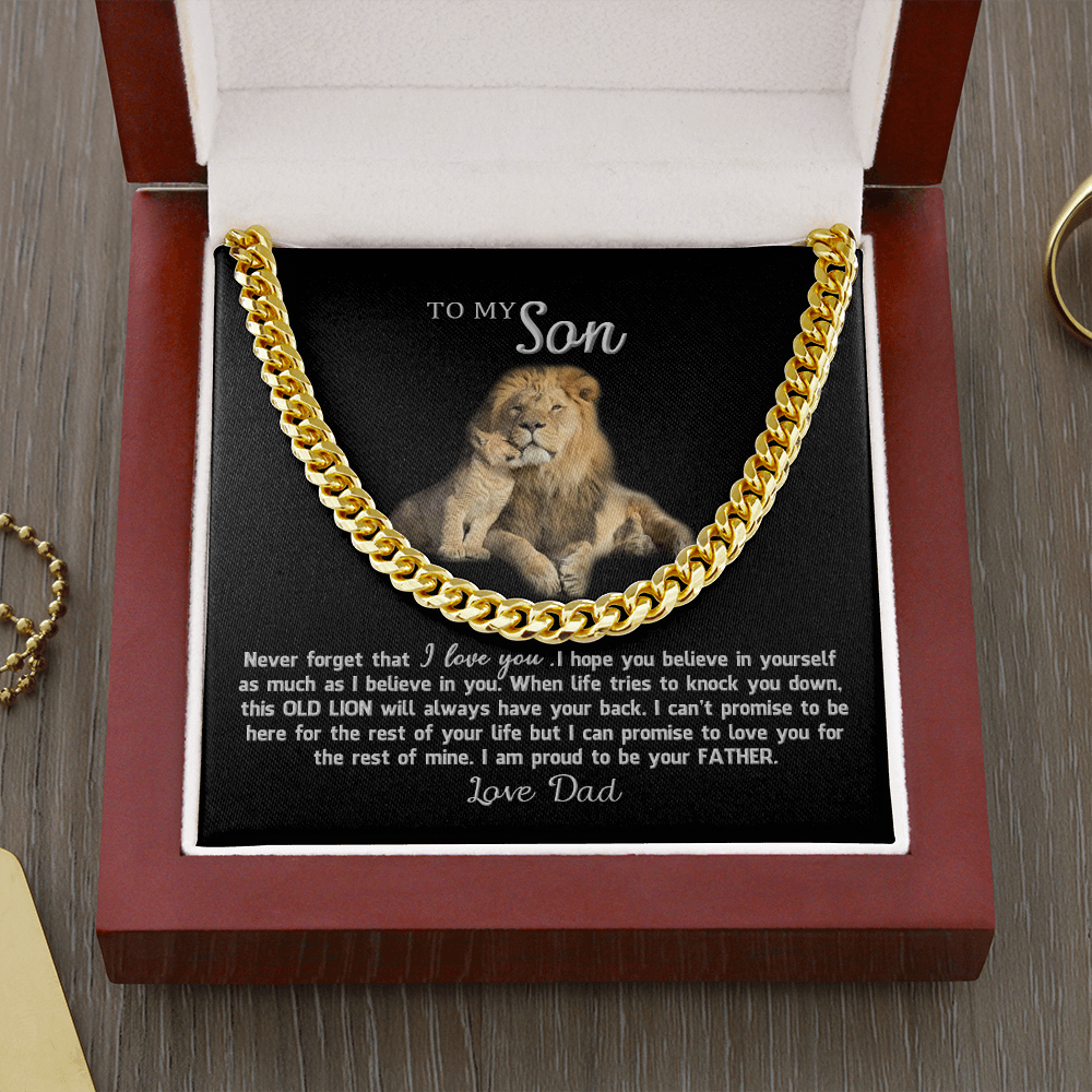 thanhsonlion-02 Personalized To My Son Gifts From Dad, To My Son, Lion Necklace for Son, Jewelry Son, Customized Father Son Gifts Love On Birthday Christmas, Anniversary Congratulations Grad, Senior Gift