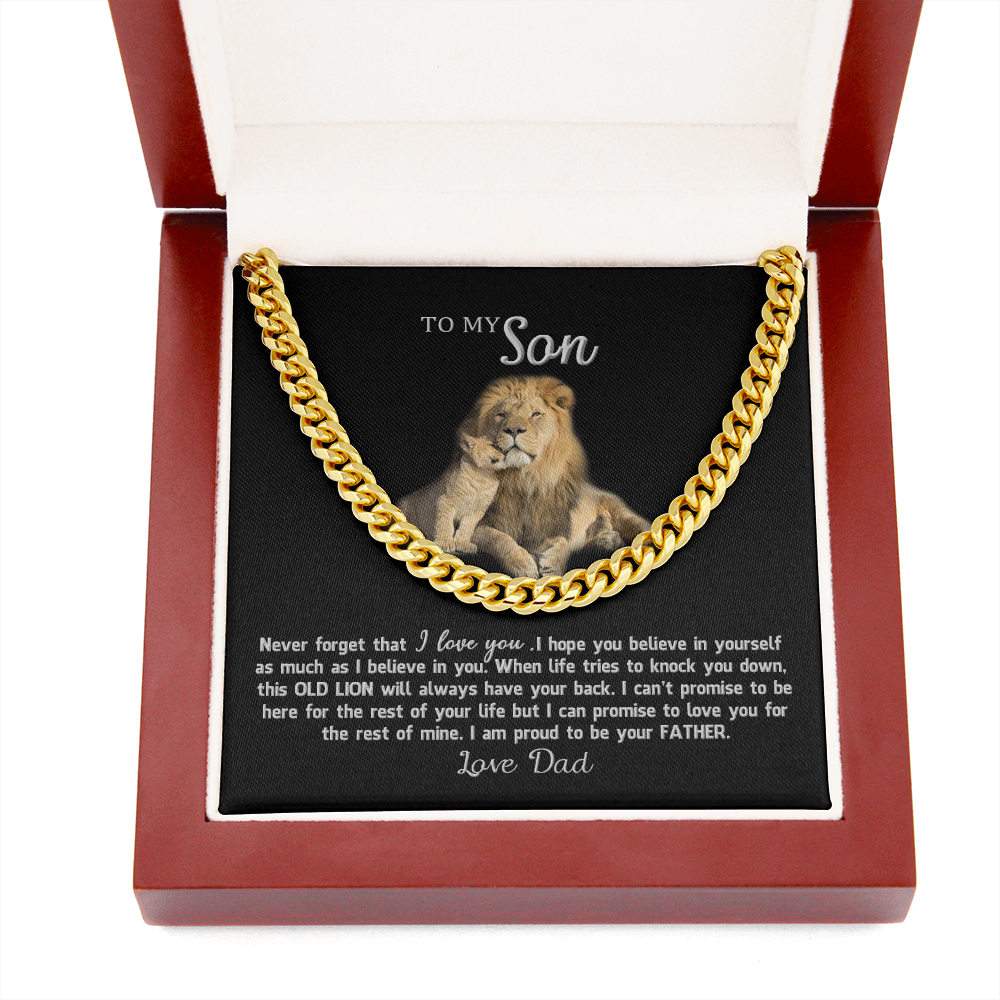 thanhsonlion-02 Personalized To My Son Gifts From Dad, To My Son, Lion Necklace for Son, Jewelry Son, Customized Father Son Gifts Love On Birthday Christmas, Anniversary Congratulations Grad, Senior Gift