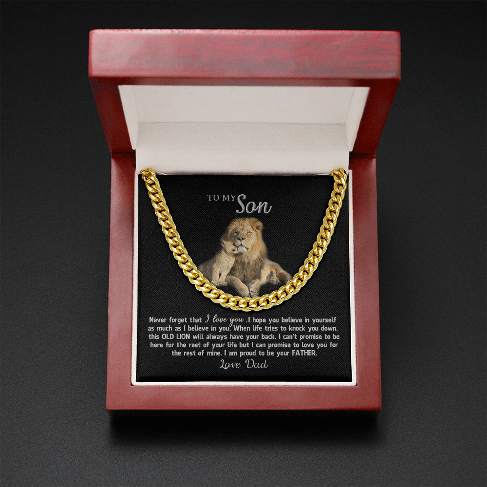 thanhsonlion-02 Personalized To My Son Gifts From Dad, To My Son, Lion Necklace for Son, Jewelry Son, Customized Father Son Gifts Love On Birthday Christmas, Anniversary Congratulations Grad, Senior Gift