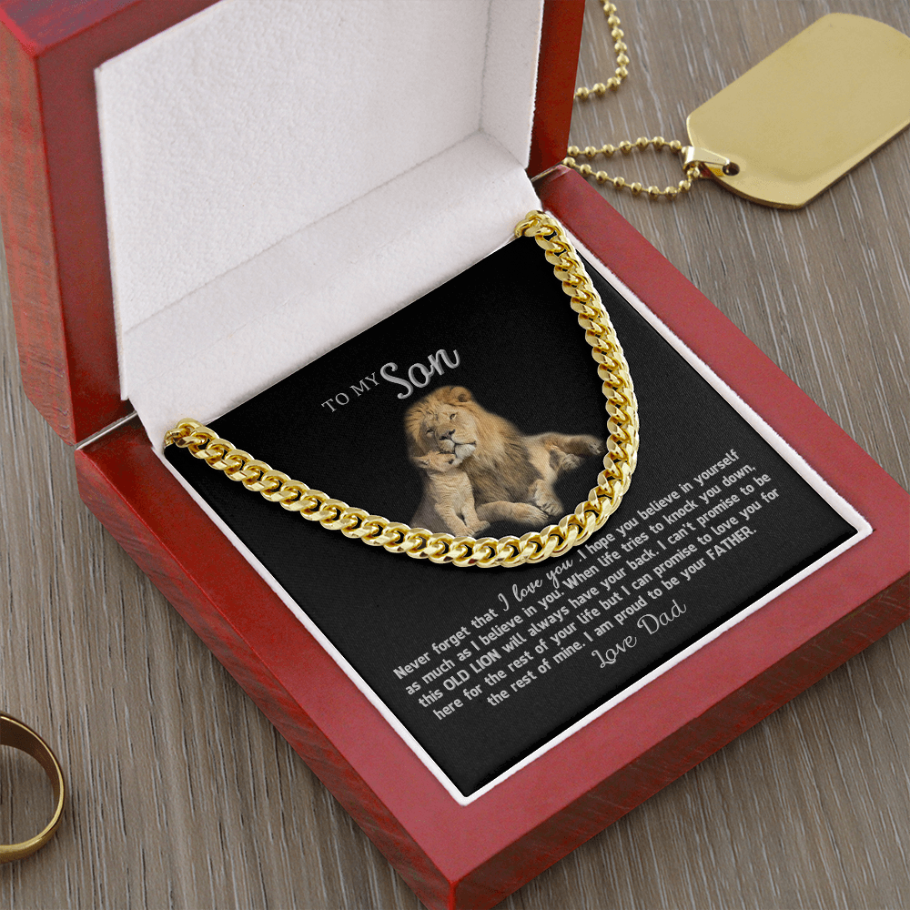 thanhsonlion-02 Personalized To My Son Gifts From Dad, To My Son, Lion Necklace for Son, Jewelry Son, Customized Father Son Gifts Love On Birthday Christmas, Anniversary Congratulations Grad, Senior Gift
