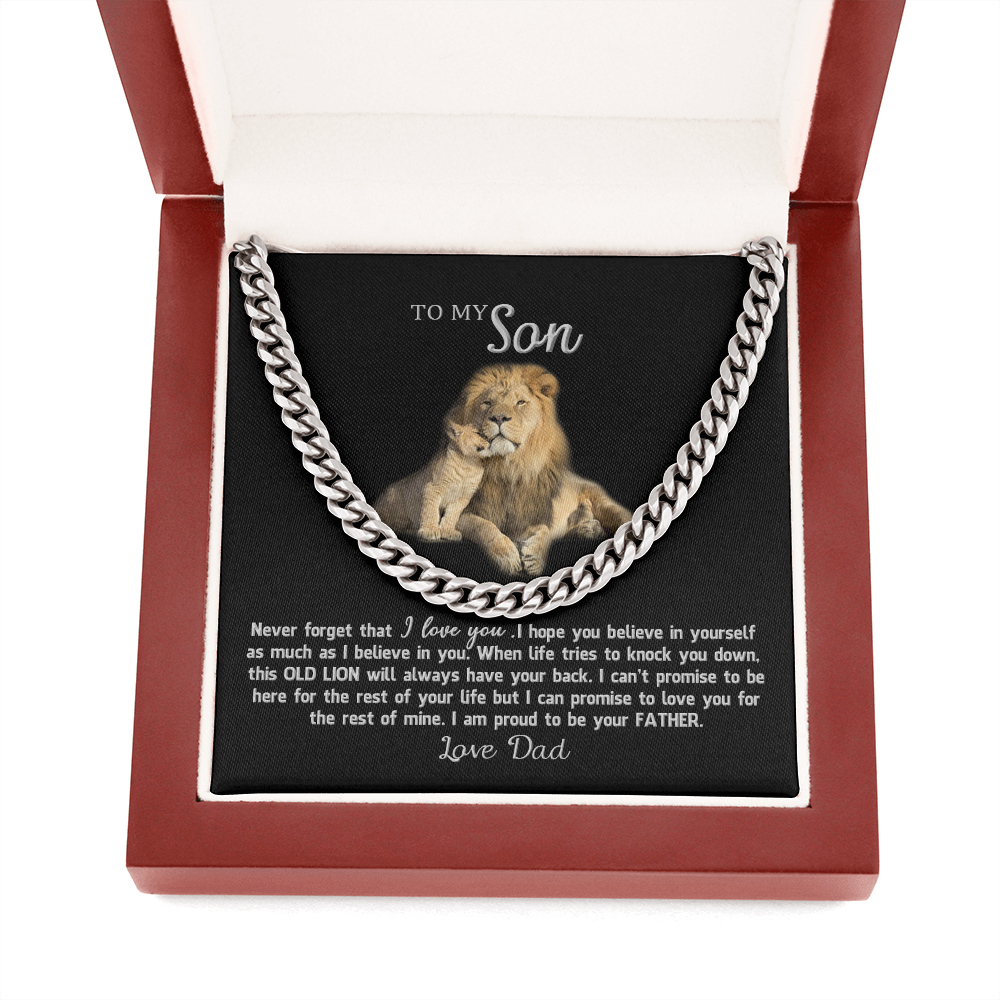 thanhsonlion-02 Personalized To My Son Gifts From Dad, To My Son, Lion Necklace for Son, Jewelry Son, Customized Father Son Gifts Love On Birthday Christmas, Anniversary Congratulations Grad, Senior Gift