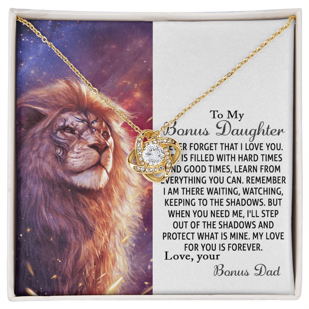 to my bonus daughter, step daughter gifts love knot To my bonus daughter Neck-02