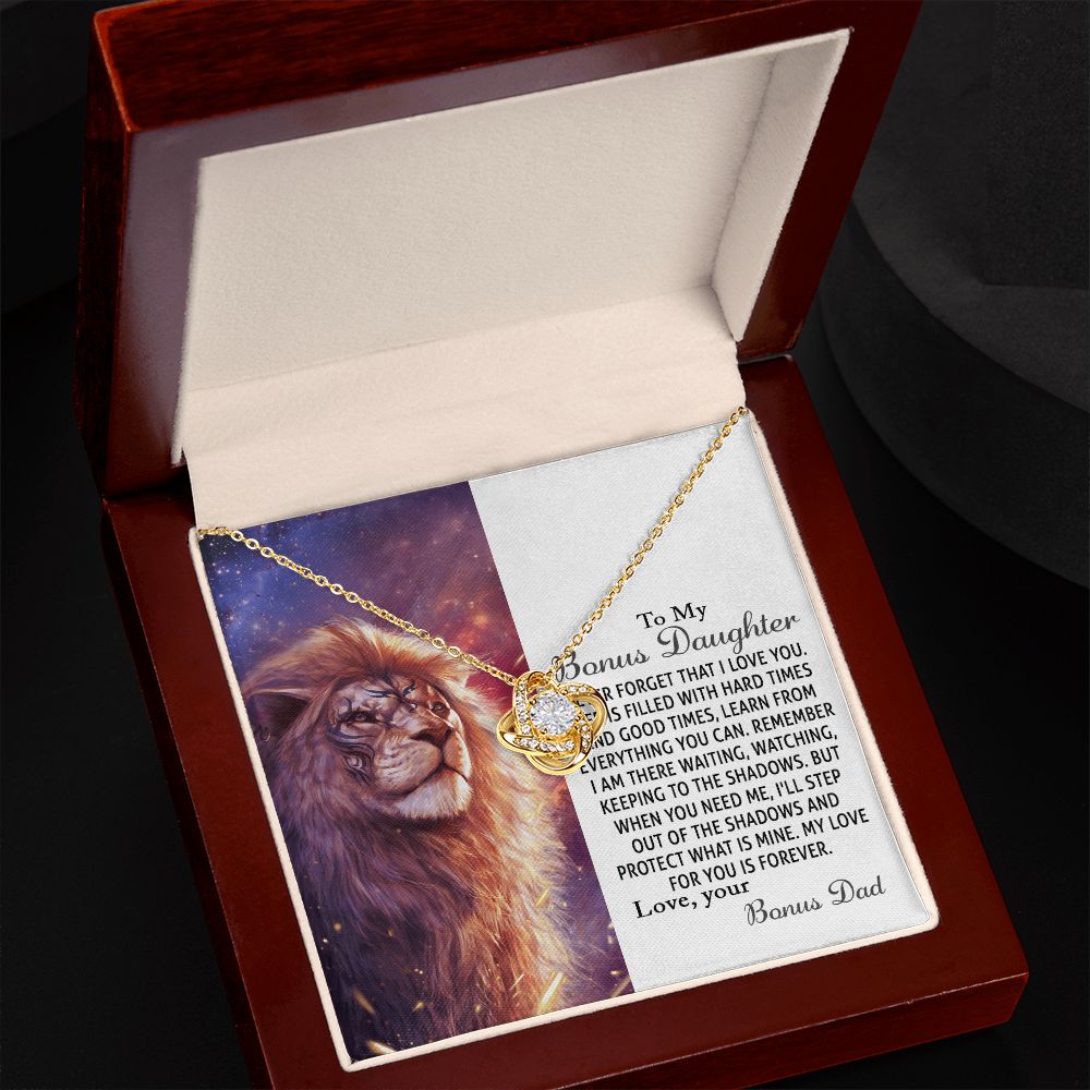 to my bonus daughter, step daughter gifts love knot To my bonus daughter Neck-02