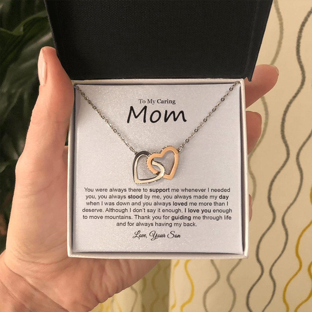 10 Mom daughter 2 trai tim necklace